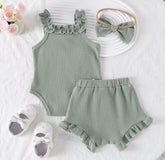 Knit Floral Baby Outfit Hippo Boutique