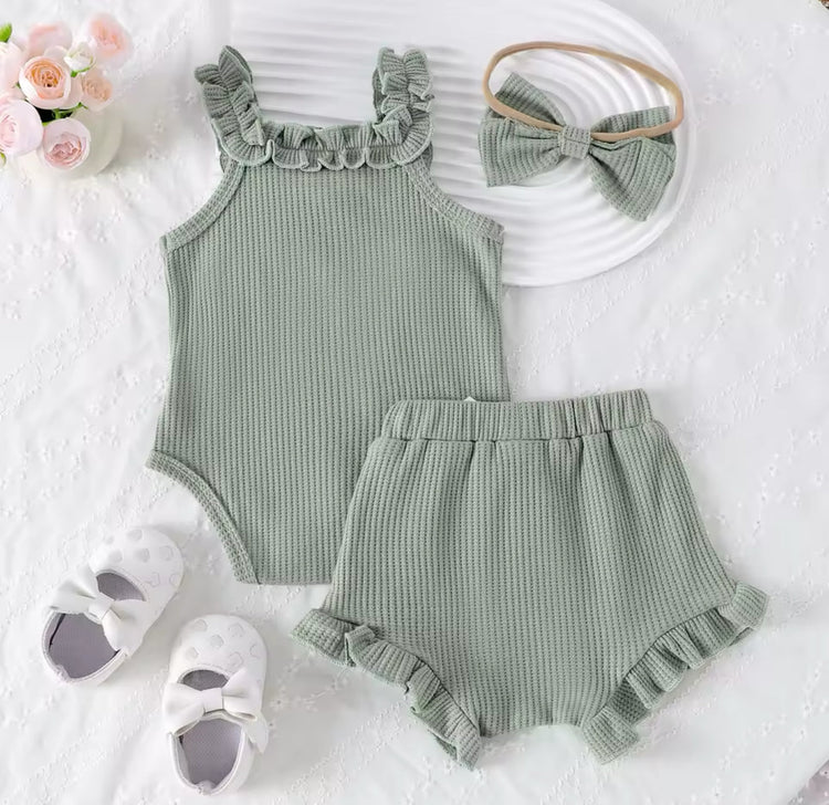 Knit Floral Baby Outfit Hippo Boutique