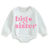Big Sister Soft warm fleece Baby Oversized Sweatshirt Romper Hippo Boutique