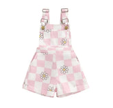 Checkered Suspender Shorts Hippo Boutique