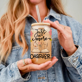 Just One More Chapter Bookish Glass Tumbler Cups Hippo Boutique
