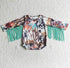 Western Cow Bubble Rompers with tassles Hippo Boutique
