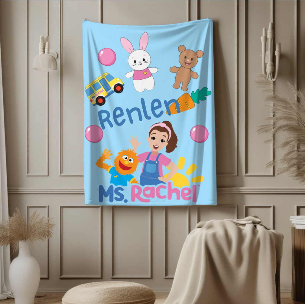 Personalized Baby and kids blanket - Ms Rachel Hippo Boutique