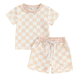 Checkered Baby & toddler cotton outfit Hippo Boutique