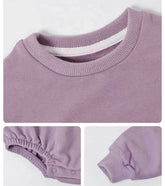 Custom Letter French Terry Sweatshirt Romper Hippo Boutique