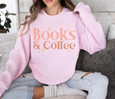 Books & Coffee Sweatshirt Hippo Boutique