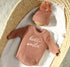 Newborn Baby Knit Bodysuit with Knitted Hat Hippo Boutique