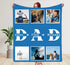 Personalized Dad Blanket with kids names Hippo Boutique