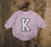 Custom Letter French Terry Sweatshirt Romper Hippo Boutique