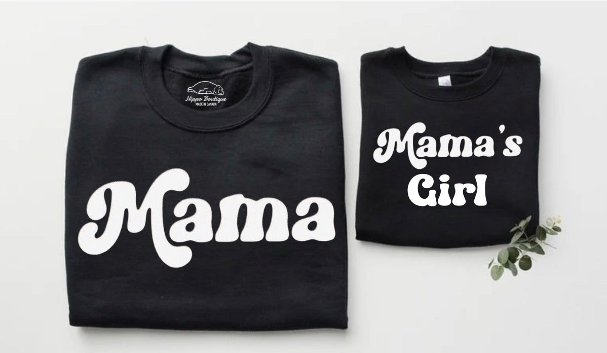 Mama & Mama’s Girl Matching Sweatshirts Hippo Boutique