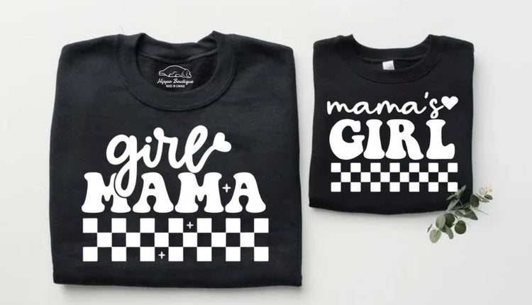 Girl Mama & Mama’s Girl Mama & Mini Matching Sweatshirts Hippo Boutique