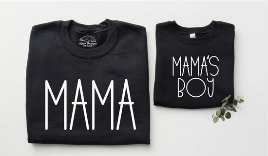 Mama & Mama’s Boy Matching Sweatshirts Hippo Boutique