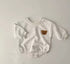 Teddy Bear Sweatshirt Romper Bodysuit Hippo Boutique