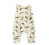 Handmade organic sleeveless baby romper with colorful fish print, soft Canadian cotton fabric, comfortable fit. - Fish Print Sleeveless Romper