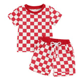 Checkered Baby & toddler cotton outfit Hippo Boutique