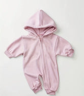 Hooded Romper Zip Up Bodysuit Hippo Boutique