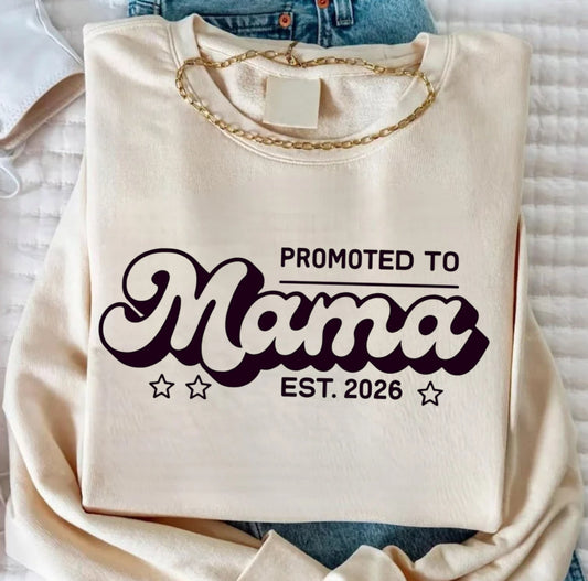 Personalized Promoted to Mama Sweatshirt Hippo Boutique