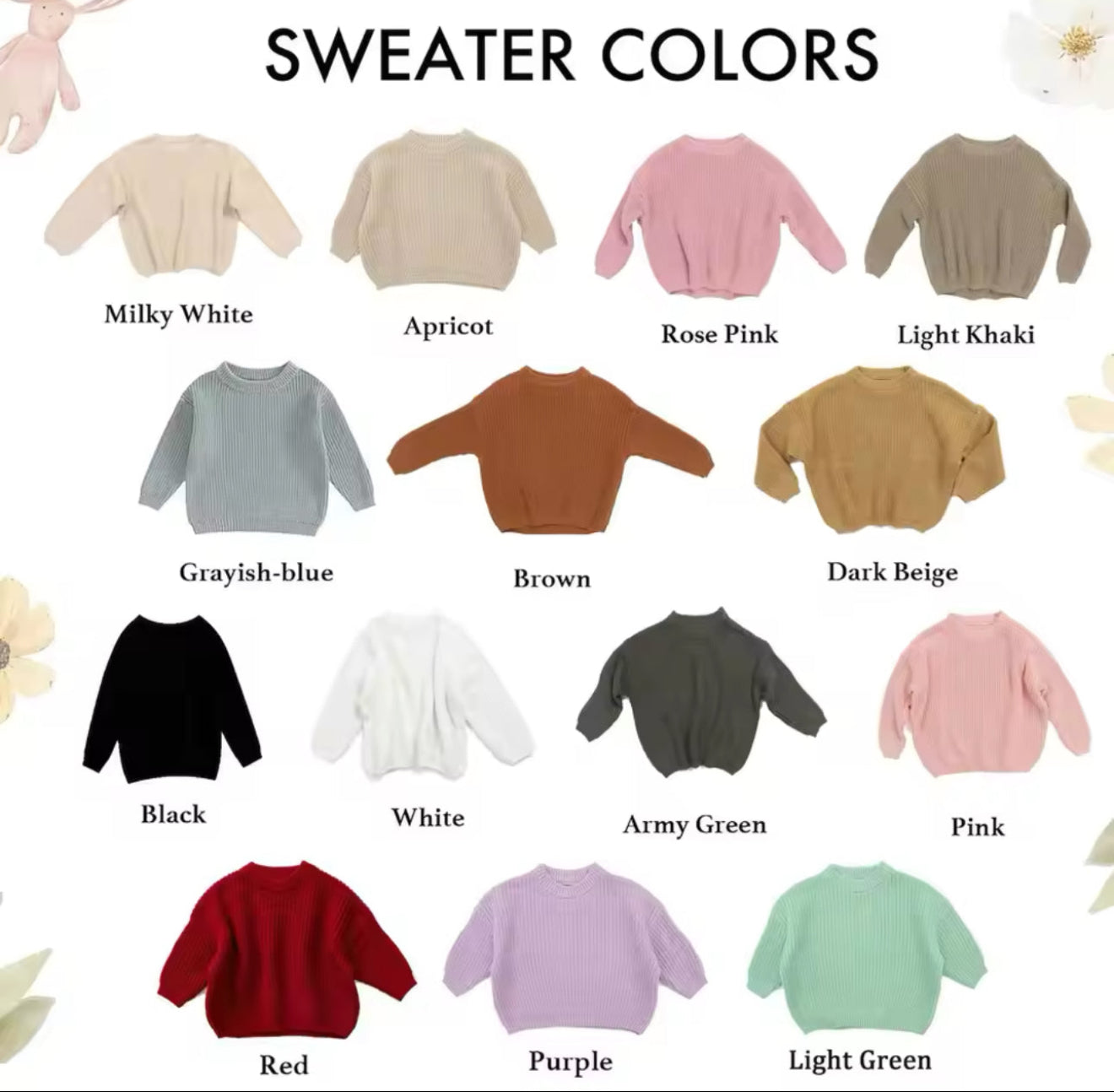 Personalized Name Newborn Baby Embroidered Knit Sweaters Hippo Boutique