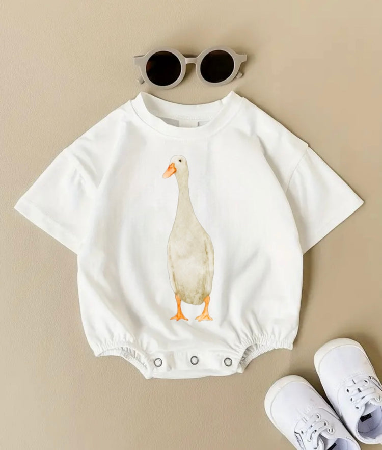 Goose Baby t-shirt Bubble Romper Hippo Boutique