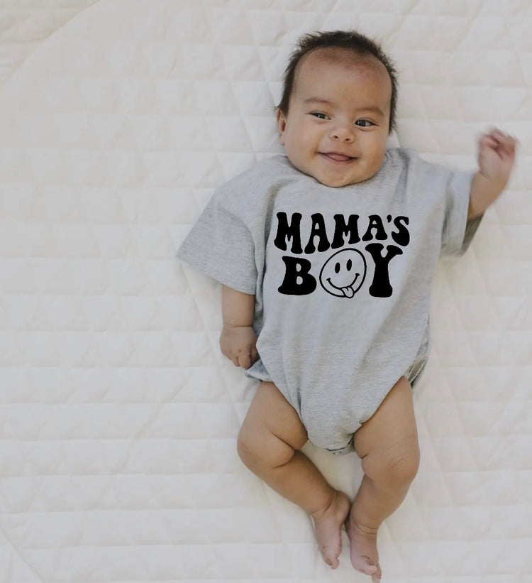 Mamas boy Baby & toddler t-shirt bubble Romper Hippo Boutique
