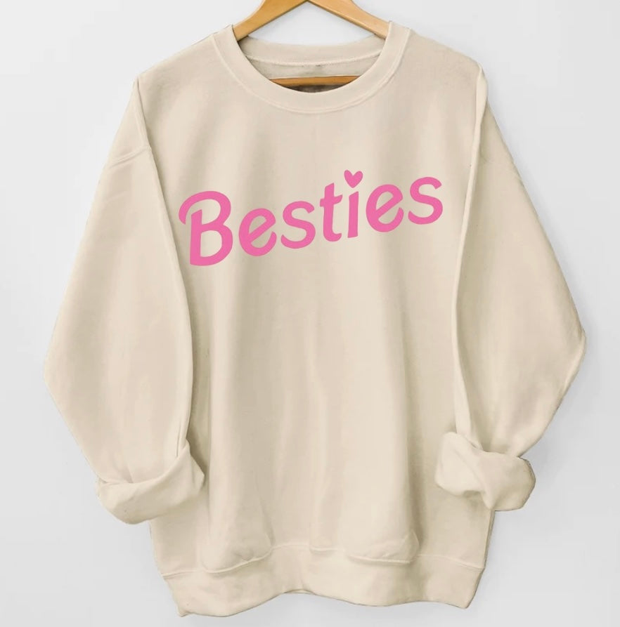 Besties matching Baby Sweatshirt Romper bodysuit & Crewneck Hippo Boutique
