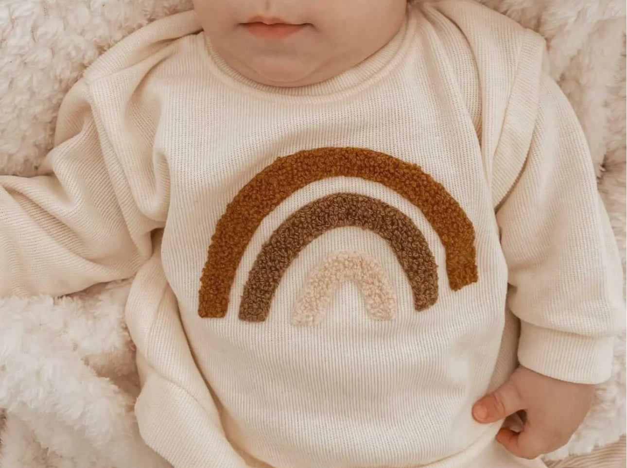 Rainbow Waffle Knit Baby & Kids Outfit Hippo Boutique