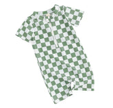 Checkered Zip Up Swimsuit Hippo Boutique