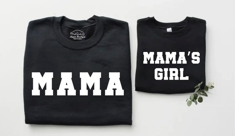 Mama & Mama’s Girl Matching Sweatshirts Hippo Boutique