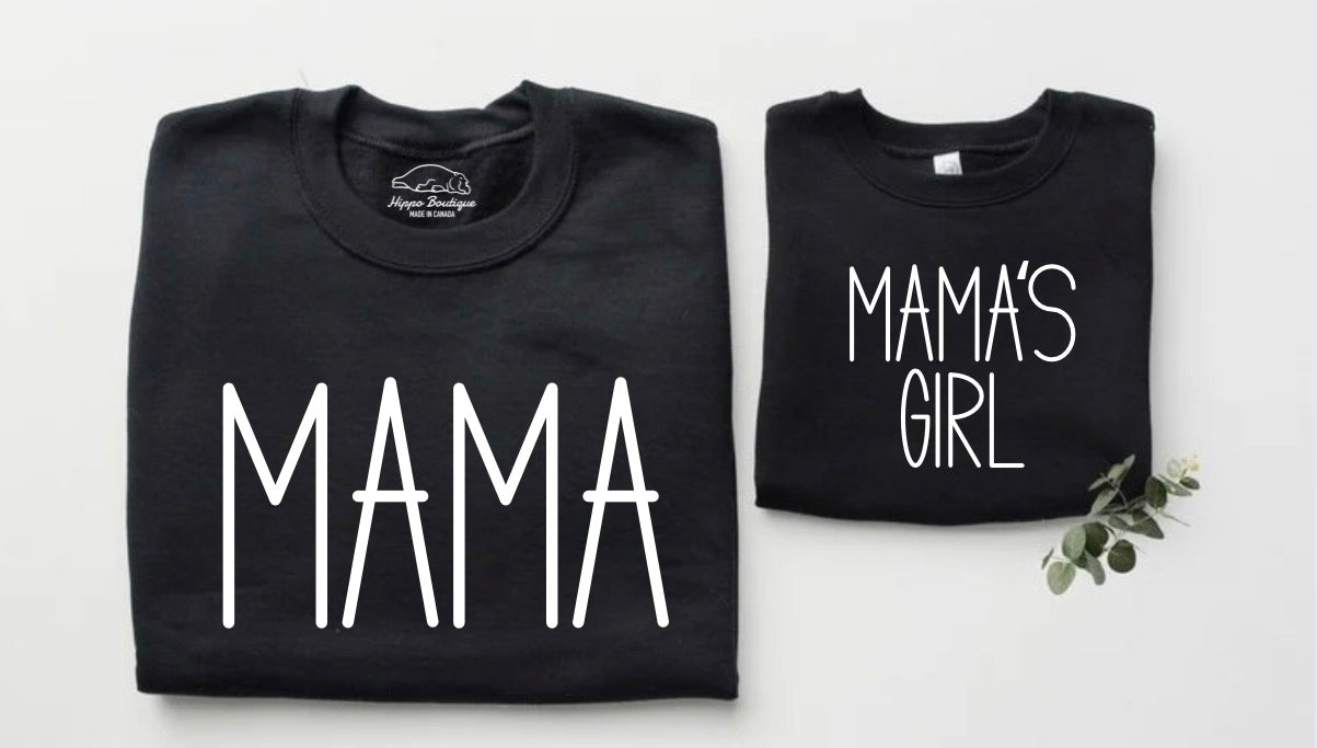 Mama & Mama’s Boy Matching Sweatshirts Hippo Boutique