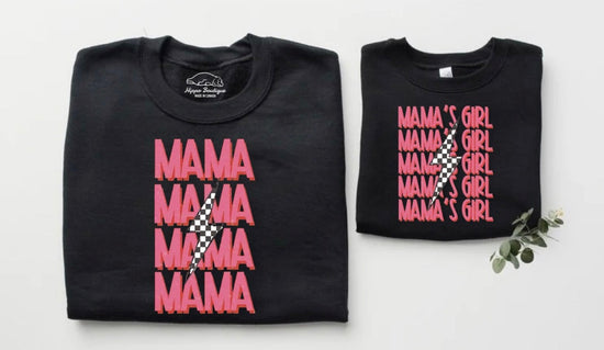 Pink Lightning Mama & Mama’s Girl Mama & Mini Matching Sweatshirts Hippo Boutique