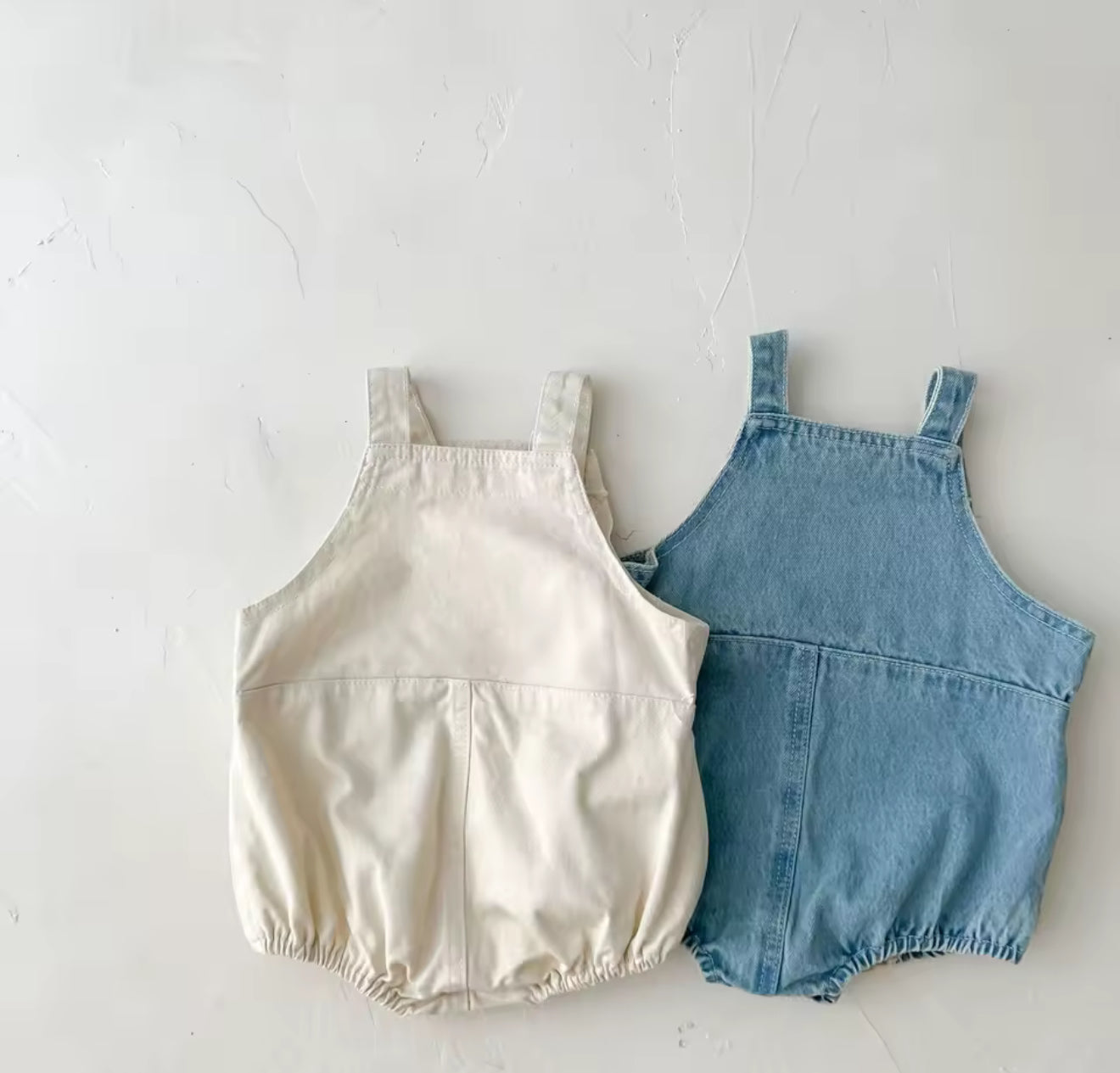 Newborn Baby Sleeveless Denim Romper Hippo Boutique