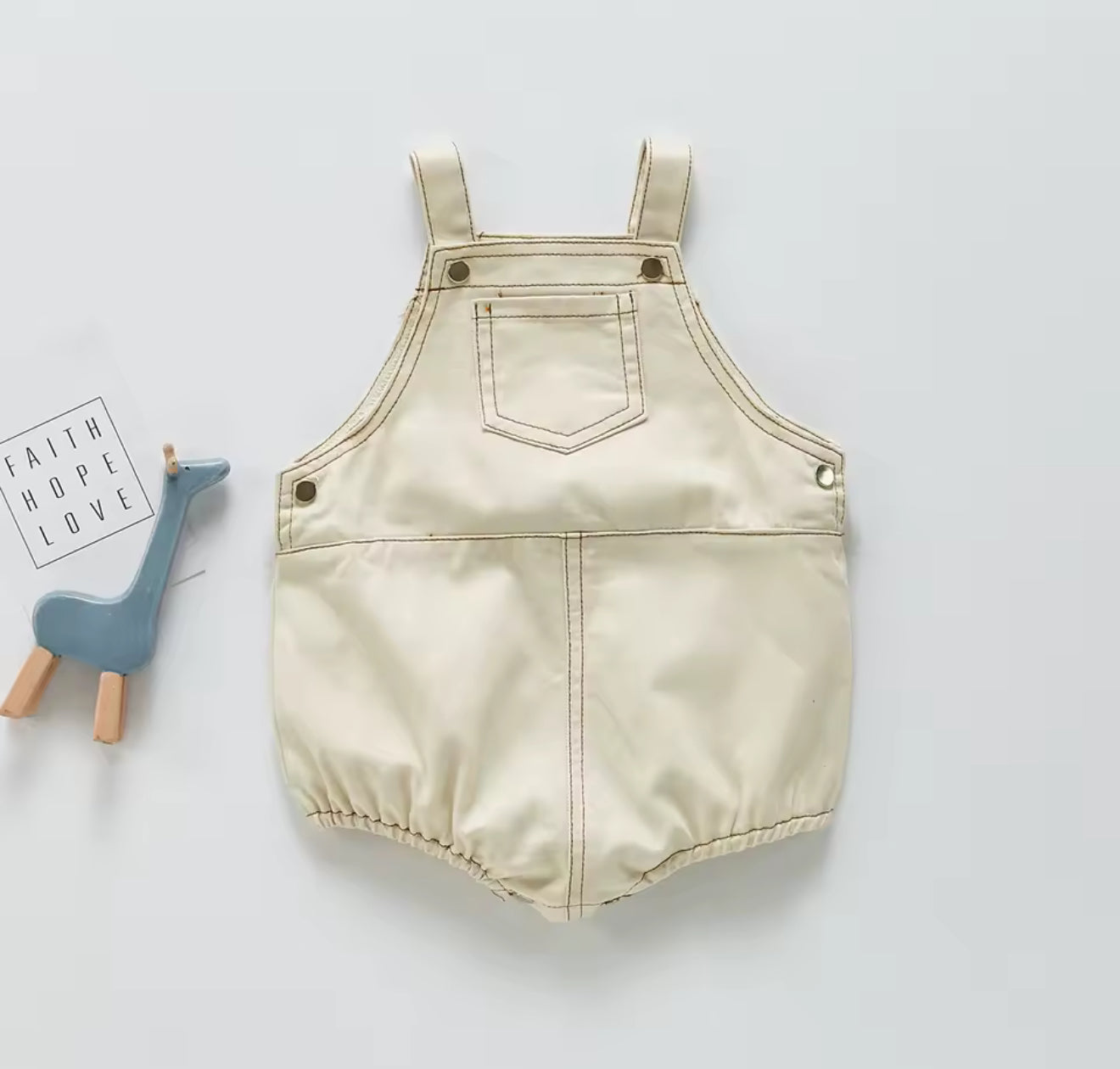 Newborn Baby Sleeveless Denim Romper Hippo Boutique