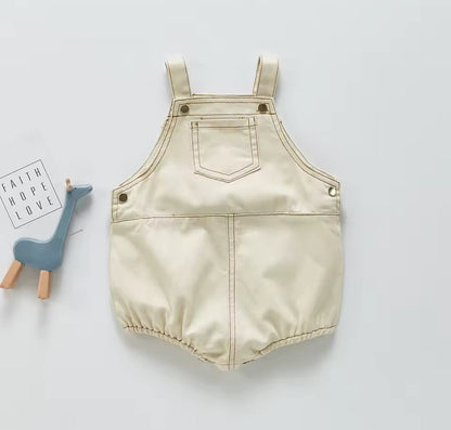 Newborn Baby Sleeveless Denim Romper Hippo Boutique