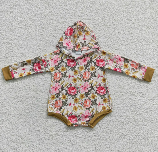 Baby Boho Floral Hooded Rompers Hippo Boutique