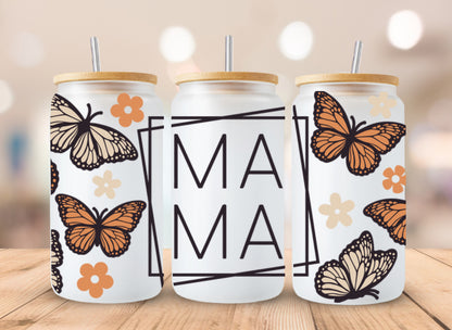 Mama Butterfly Libbey Glass Hippo Boutique