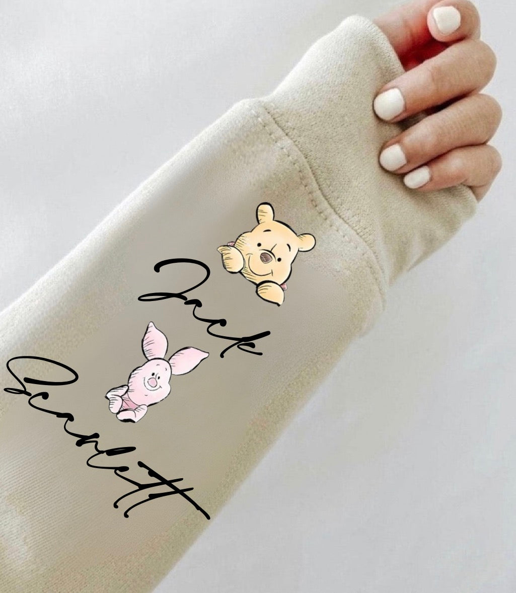 Custom Mama Bear Sweatshirt with children’s name on sleeve Hippo Boutique