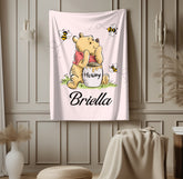 Personalized Baby and kids blanket - Pooh Hippo Boutique