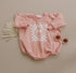 Checkered Smile Retro French Terry Baby Sweatshirt Romper Hippo Boutique