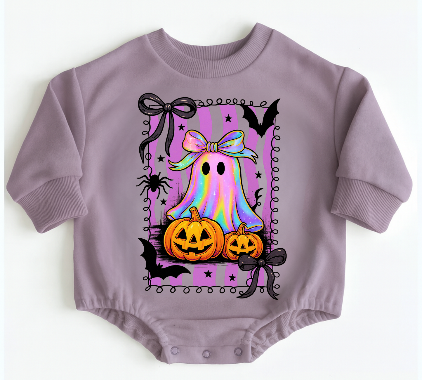 Cute Ghost Halloween Baby Oversized Romper French Terry (Copy) Hippo Boutique