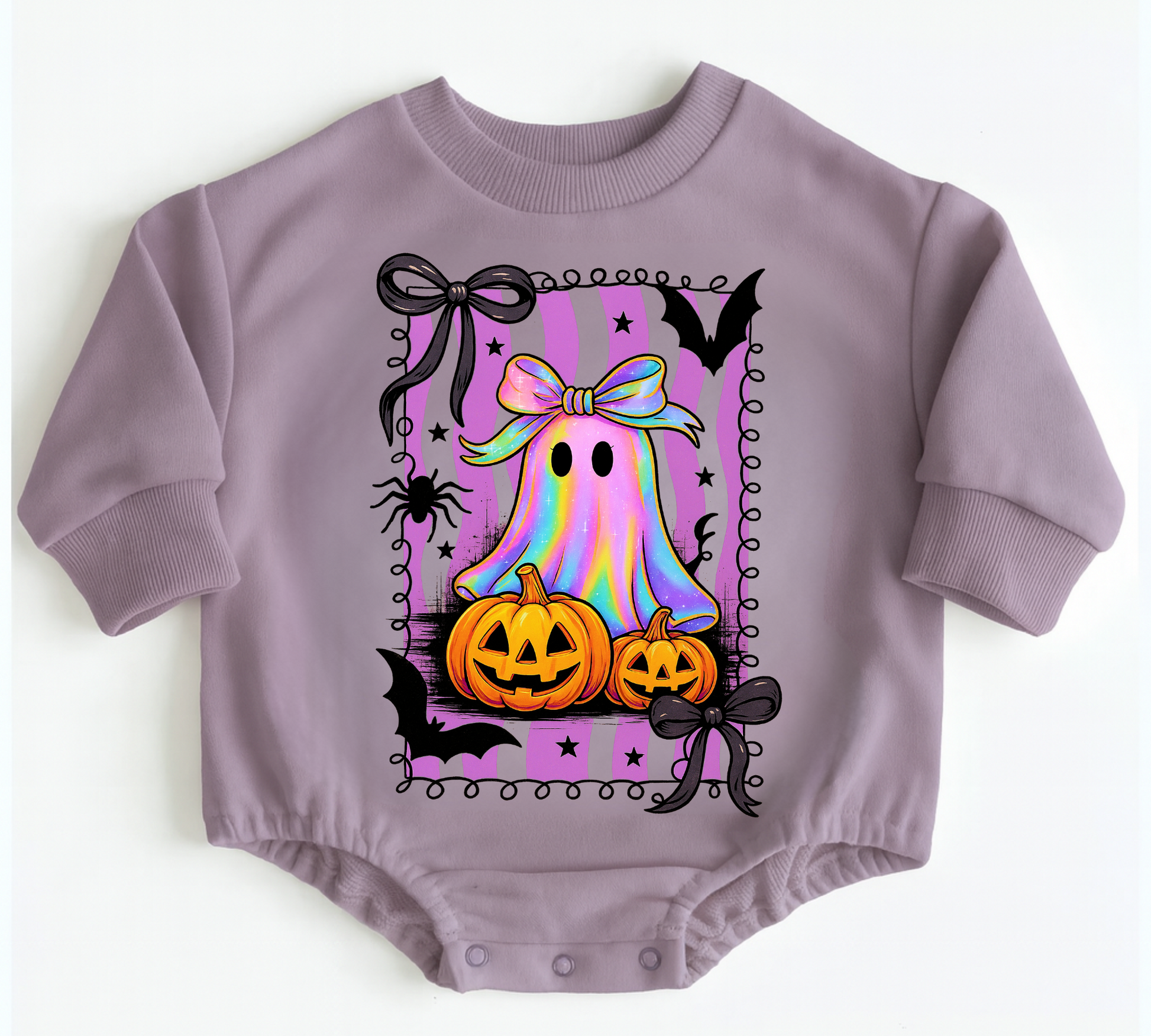 Cute Ghost Halloween Baby Oversized Romper French Terry (Copy) Hippo Boutique