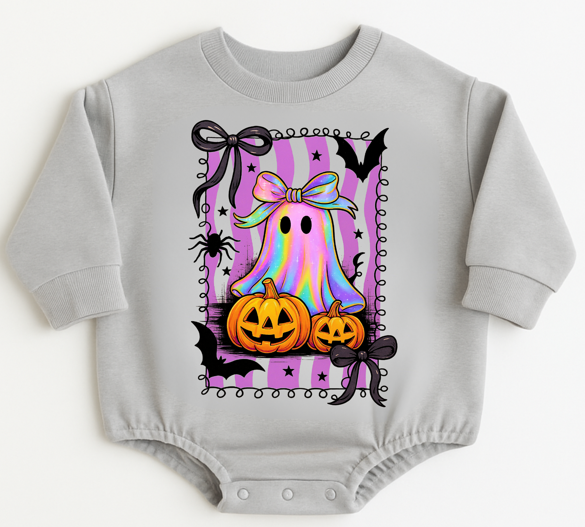 Cute Ghost Halloween Baby Oversized Romper French Terry (Copy) Hippo Boutique
