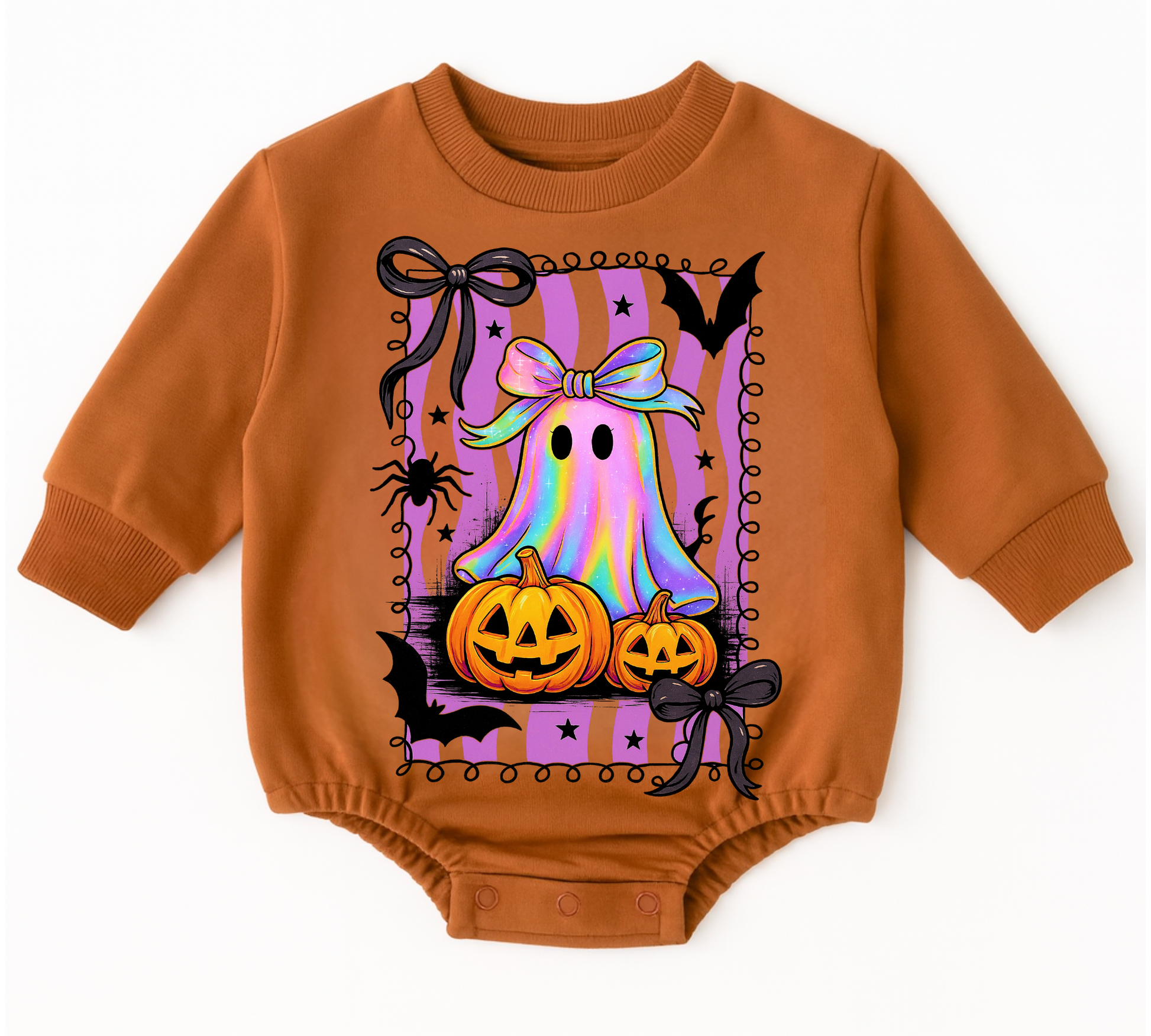 Cute Ghost Halloween Baby Oversized Romper French Terry (Copy) Hippo Boutique