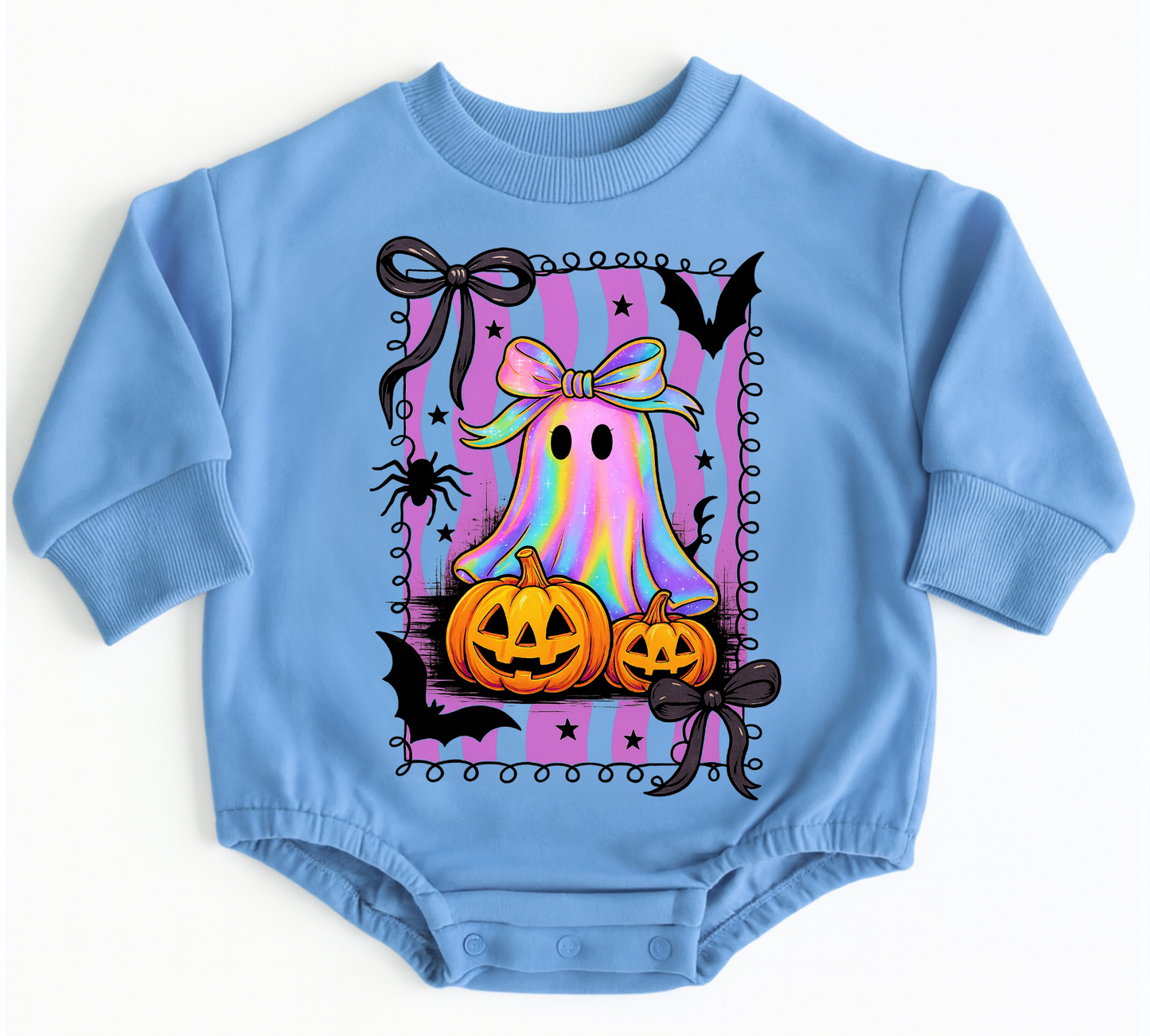 Cute Ghost Halloween Baby Oversized Romper French Terry (Copy) Hippo Boutique