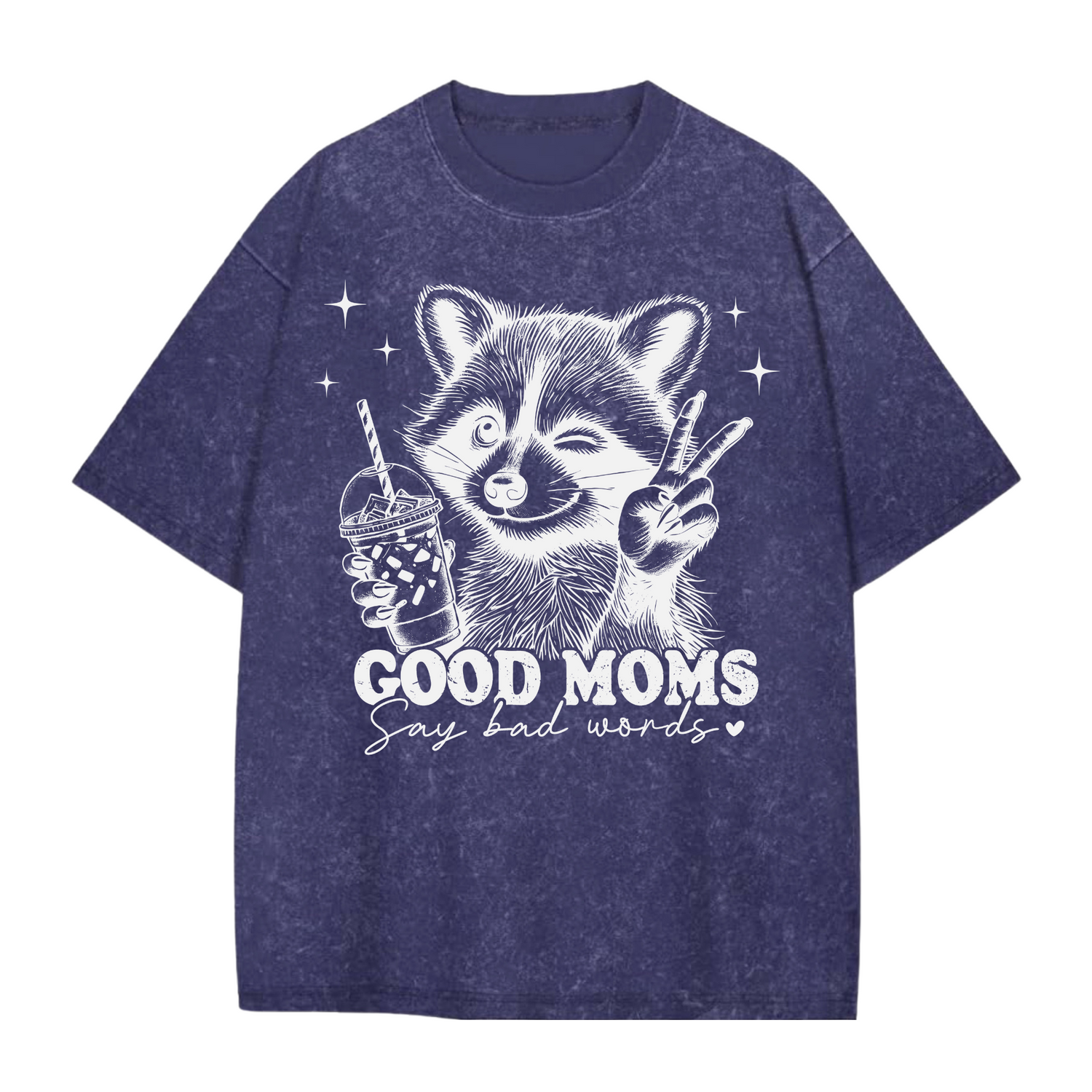 Oversized Acid Washed Raccoon T-Shirt - Unhinged & Feral Hippo Boutique