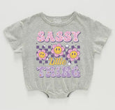 Sassy Little Thing Baby Girl t-shirt Bubble Romper Hippo Boutique
