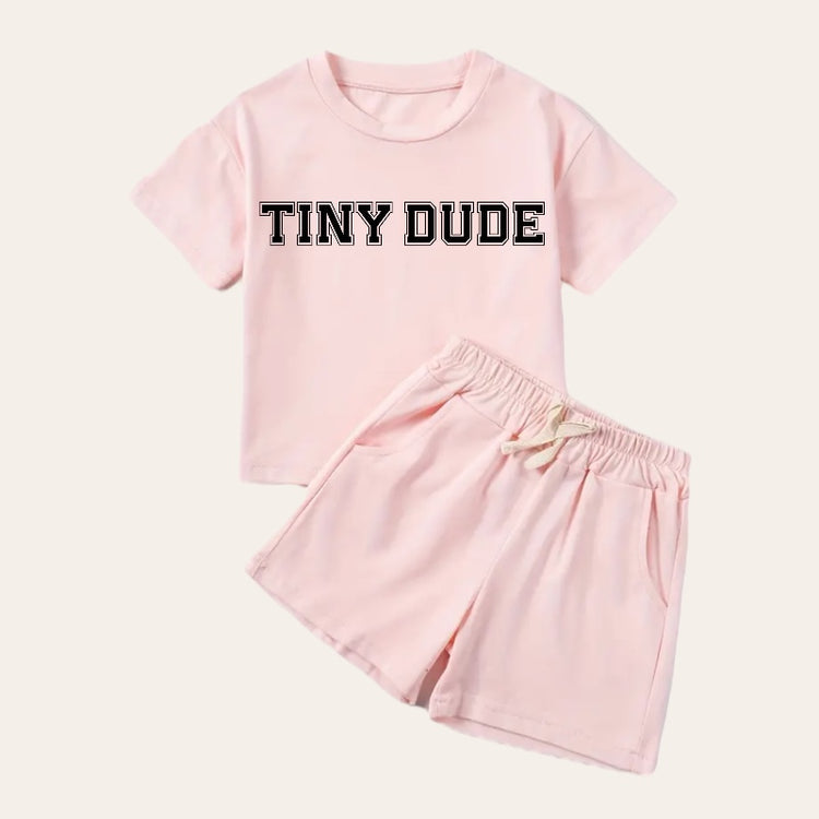 Tiny Dude Baby Boy T-Shirt & Shorts Set Hippo Boutique
