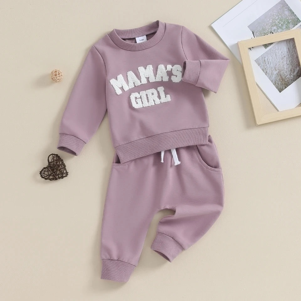 Mama’s Girl Baby Girl Outfit Hippo Boutique