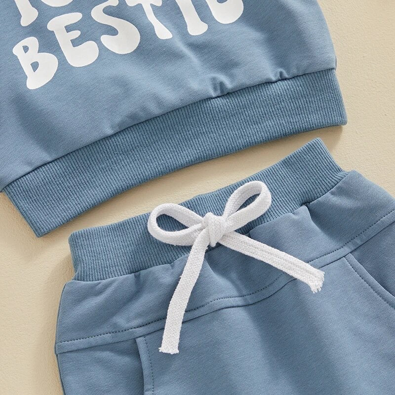 Mamas Bestie Toddler and Baby Shirt & Shorts outfit Hippo Boutique