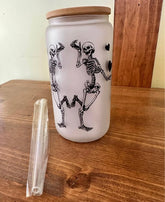 Have the day you deserve Glass Tumbler with Glass straw Hippo Boutique
