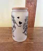 Have the day you deserve Glass Tumbler with Glass straw Hippo Boutique